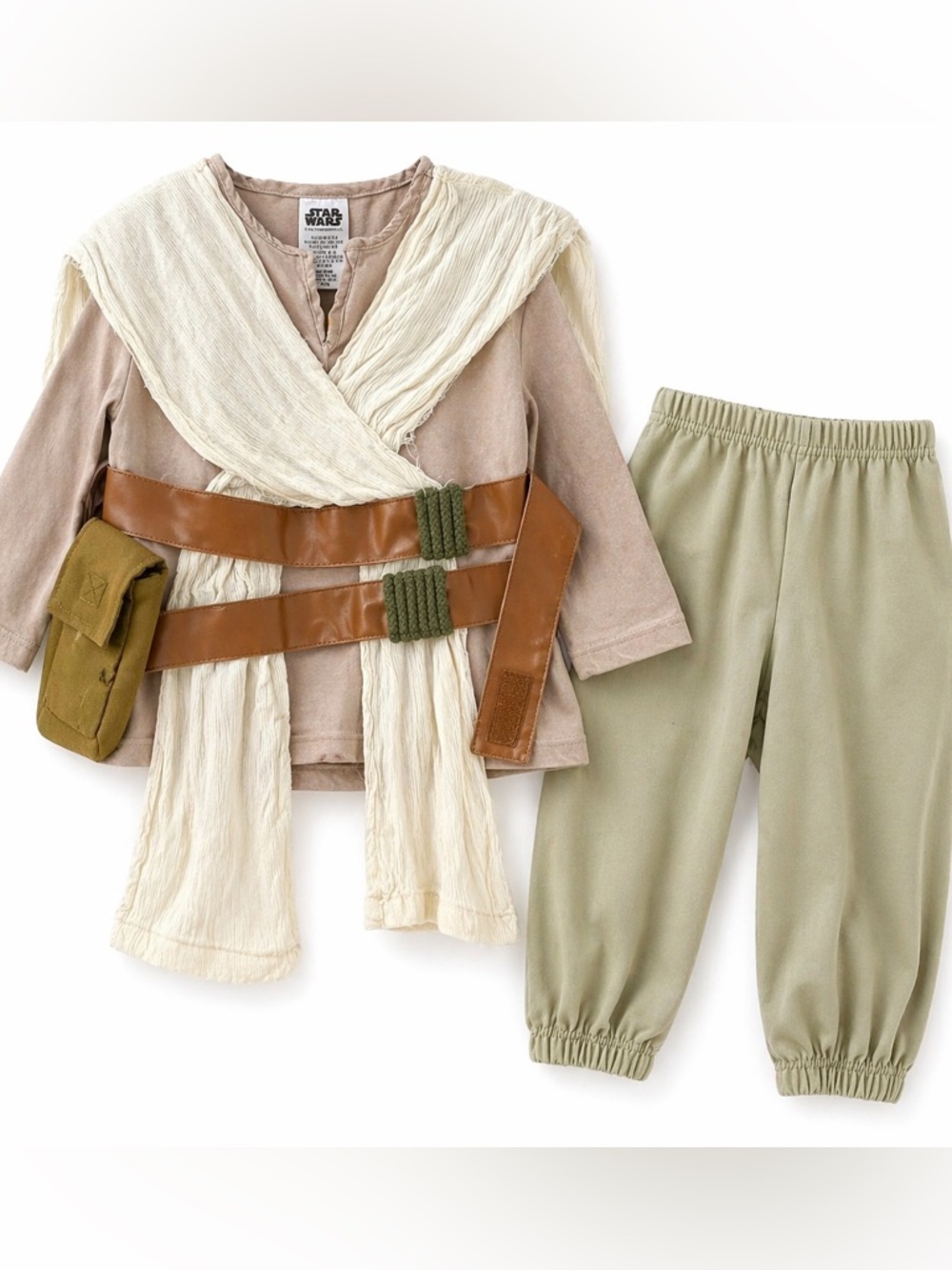 Star Wars Toddler Costume Outfit 3T Jedi Tunic Pants Belt Pouch Rey Halloween